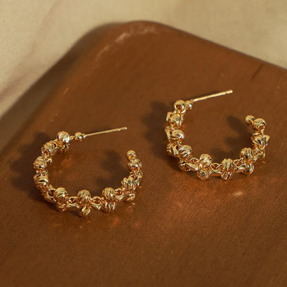 copper C-Hoop Earrings