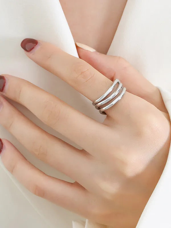 Non fading personalized fashionable light luxury versatile ring accessories for women