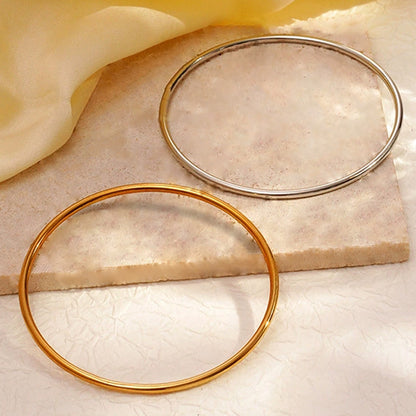 3mm smooth plain circular ring bracelet with multiple layers for wearing wristbands and accessories